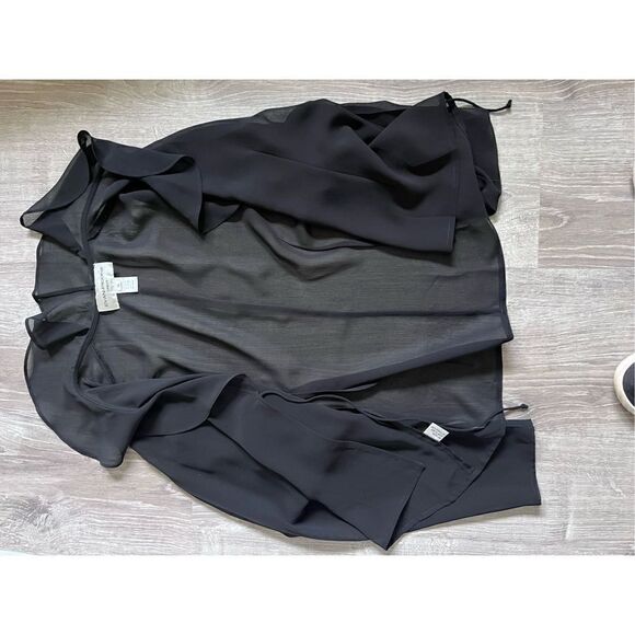 Evan-Picone 2 pice ladies dress with sheer tie top cover sz 16 - Picture 6 of 9